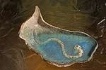 spiral earth - hand made plate