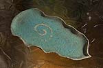 spiral earth - hand made plate